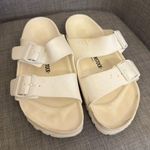 Birkenstock Women’s s white rubber Birkenstocks - size 39 Photo 0