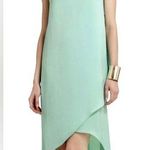 BCBGMAXAZRIA NWT  Nellie embellished collar asymmetrical midi dress opaline green Photo 0