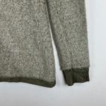 Tempo Paris Women's Knit Sweater Italian Wool Blend Lace Back Olive Green Photo 6
