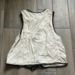We Wore What Cream and Black Sleeveless Tie Front Tank Top Photo 3