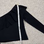 Milly  Women’s Large Black One Shoulder Ruffle Top Photo 6