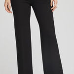 Chico’s Pull on Wide Full Length Pant Ponte Knit front pockets Pants,size 2.5/14 Black Photo 0