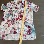 Bexleys Edition Women's Cotton Floral Print Short Sleeve Shirt‎ Top White Size 40 Photo 5