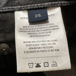 Citizens of Humanity  COH Elle Hi-Rise Cut Off Button Fly Washed Black Shorts 25 Photo 7