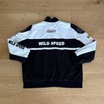 Edikted  Jacket Moto Wild Speed Patch Size L Black White Photo 2