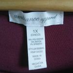 Ambiance Apparel 1X Purple Workwear Top Plus Photo 4