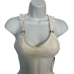Xhilaration White Ruffle Racerback Bikini Bra Size S(0-2) Swimwear NWT Photo 0