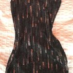 Pretty Little Thing Rose Gold Glitter Bodycon Dress Photo 0