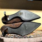 Casadei  Ankle Boots Heeled Pointed Toe Side Zip Stiletto Suede Leather Brown Photo 6