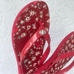 Coach  Red Sandals with floral thong sandals Pattern Photo 3