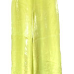 House of Harlow 1960 Lounge Satin Shimmer Wide Leg Pants Womens XS Yellow Green Photo 0
