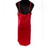 Vintage 70s 80s Lipstick Red Sexy Sultry Sheer Floral Lace Lingerie Slip Dress Size M Photo 4