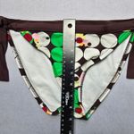 Personal Identity Brown Green Circle Tie Swim Beach Flirty Bikini Bottom Large Photo 3