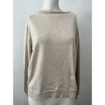 J.Crew  Factory Cotton Cashmere Oatmeal Crew Neck Pullover Sweater Women's Lg Photo 1
