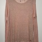 Rebecca Taylor Pink Leopard Linen Blend Sweater Size Large Photo 2