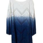 NWT Flowers of Romance Dip Dye Ombre Mini Dress in Blue White Size Medium Photo 0
