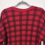 Bobi  Red and Black Plaid Top NWT Size Small Red Plaid Knit Revolve Top Photo 4