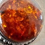 Amber Gemstone Pendant ā 925 Sterling Silver Setting, Natural Baltic Amber Jewel Photo 3