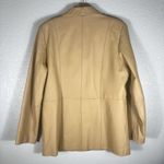 Dialogue Vintage Y2K Beige Tan Women’s Blazer Jacket Classic Leather M Charlies Angels Photo 4