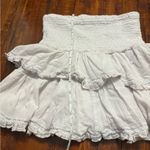 Aritzia Sunday best  boho coquette smocked mini ruffle skirt size small Photo 12