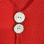 Joseph Ribkoff  Womens Red Textured Knit Tunic Top Size 12 Artsy Lagenlook Photo 2