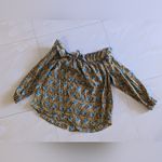 J.Crew  Off the Shoulder Ratti Elephant Print Top long sleeve size 14 Photo 6