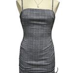 Windsor Women's Gray Black & White Gingham Plaid Mini Bodycon Dress Size S Photo 0