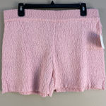 Altar'd State Altar’d State Lana High Rise Pink Cotton Pull On Sweater Shorts New XXL Cotton Photo 0