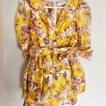 Zimmermann  High Tide Peplum Mini Dress Yellow Floral Size 1 Photo 5