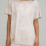 Lululemon size 10 White splat Opal T-Shirt short sleeve althetic Photo 0