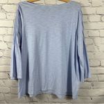 J.Jill Lightweight Tee Tunic 3/4 Bell Sleeves Pleated Arm Detail Light Blue L Photo 1