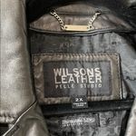 wilson's leather Vintage  Black Mid-Length Trench Coat Jacket Plus Size 2X Photo 7