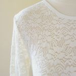 Fenn Wright Manson ivory sheer lace long sleeve blouse size medium Photo 1