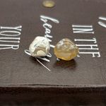 Handmade Tumbled Agate Stud Earrings Natural Stone Cottagecore Photo 0