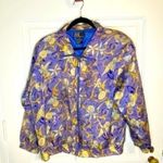 Vintage 100% Silk Outer Jogger Jacket Size Large Purple Photo 0