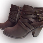 Journee Collection  Dark Brown Ankle Booties Photo 0