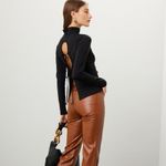 Thakoon X RTR Tie Back Black Turtle Neck Size Medium Black Photo 1