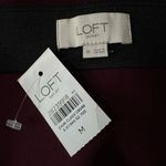 Loft  Outlet Medium Mini Skirt Faux Wrap Pull-On Stretch Elastic Waist Dark Wine Photo 5