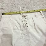 frame denim  lace up Mini Skirt‎ parchment off white size 27 Photo 9