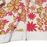 Vintage Larkspur Floral Sun Terry Cover Up Hoodie Size Large Green Photo 4