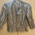 Sam Edelman Navy and White Striped Blouse Photo 0