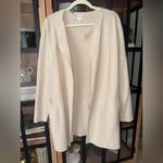 J.Crew  Juliette collarless sweater blazer cardigan open coat cotton oatmeal sand Photo 5