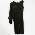 Ted Baker NWT London Monyca Glitter One Sleeve Knee Length Dress 0 (XXS) Black Photo 3