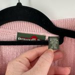 Outback Red Vintage Chunky Oversized Cable Knit Pink Pastel Sweater with Polo Collar Size XS Photo 3