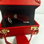 Fashion Box Shape Leather Shoulder Bag with Buckle Red Photo 5