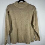 I.B. Diffusion Gold Metallic Mock Neck Long Sleeve Sweater Womens Large Photo 0
