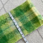 Vintage 60s Green Large Plaid Mohair Wool Scarf by Filene’s Yellow Photo 5