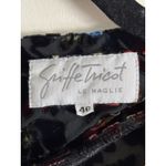 Anthropologie Vintage Burnout Velvet Tricot Le Maglie SILK Top Black Witchy Dark Boho Whimsy Photo 1