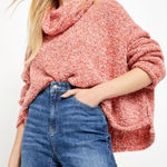 Free People Bouclé Cowl Neck Sweater Cozy Oversized Knit Pullover Sz S Photo 0