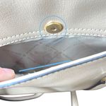 Michael Kors | Mott Beige Leather Top Handle Satchel Crossbody Gold Hardware Photo 16